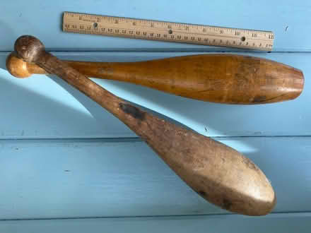 Photo of free Antique exercise/juggling clubs (Nr Fresh Pond & Mt Auburn Cem.) #1