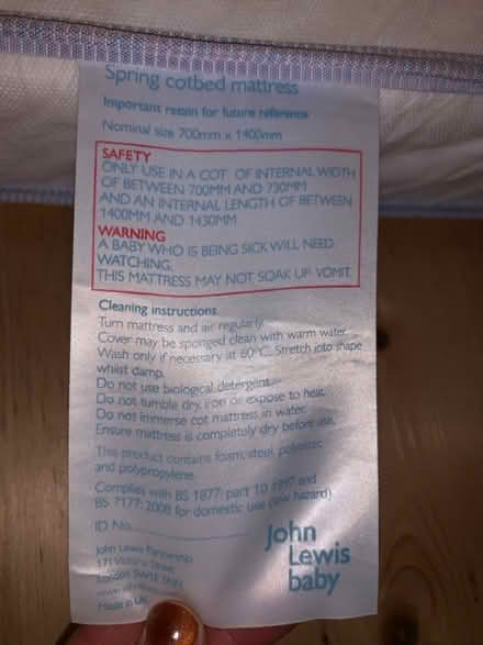 Photo of free Toddler mattress (Penylan CF23) #3