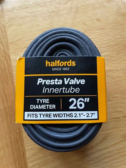 Photo of free Bicycle Inner tube. 26” Brand new (Wokingham RG41) #1