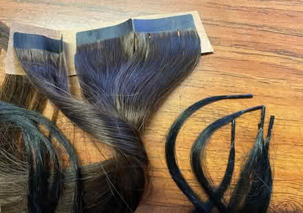 Photo of free faux hair pieces - black / brown (midtwn) #2