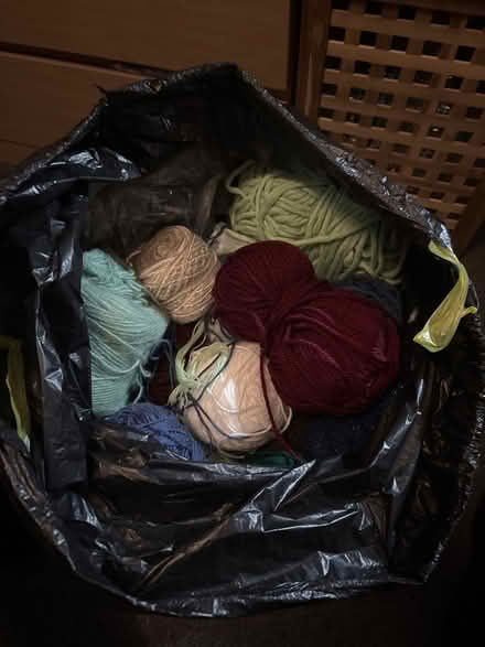 Photo of free Large bin bag full of wool (Derby centre DE22) #1