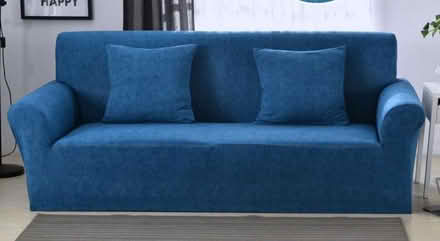 Photo of free Sofa cover, blue (HP1) #1