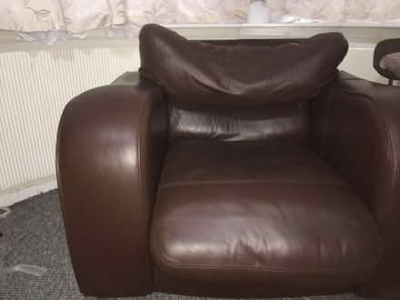 Photo of free 3 seater leather & arm chair (IG3) #1