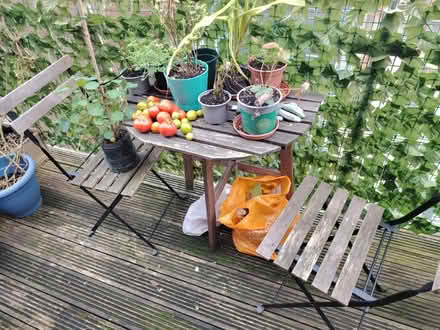 Photo of free Wood table and 2 chairs (Edgware NW9) #1