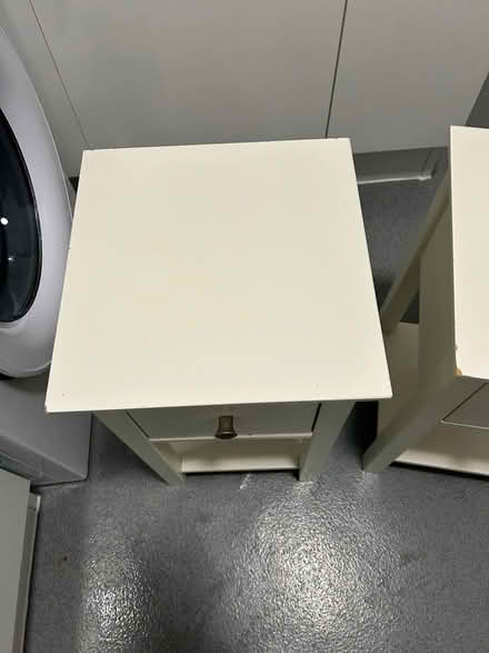 Photo of free Two matching white bedside tables (ware SG12) #2