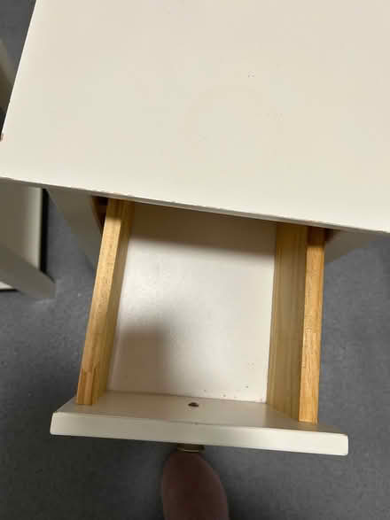 Photo of free Two matching white bedside tables (ware SG12) #4