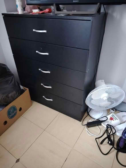 Photo of free Black chest of drawer (Edgware NW9) #1