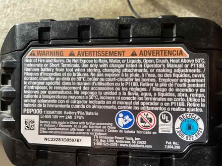 Photo of free Ryobi - battery, charger and convertor (Stratford-upon-Avon CV37) #3