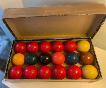 Photo of free 3/4 size Snooker ball set (Haywards Heath RH16) #1