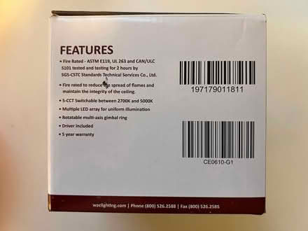 Photo of free Fire Rated Adjustable Downlight (Tenleytown DC) #3