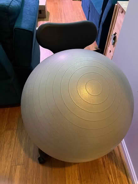 Photo of free Ball chair with wheels and backrest (Downtown Silver Spring) #2