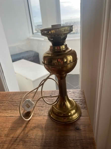 Photo of free Brass lamp, no shade (Hove) #1