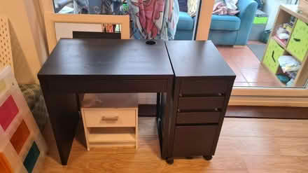 Photo of free Black IKEA MICKE Desk w Drawer unit (Sydenham SE26) #1