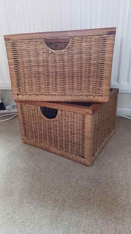 Photo of free Wicker storage boxes x 2 (Theale RG7) #2