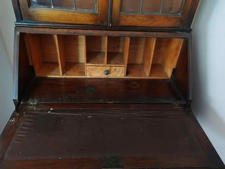 Photo of free Antique bureau with drawers and glass door cabinet/dresser (Southsea PO4) #2