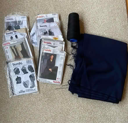 Photo of free Material, sewing patterns & thread (WR15 Leigh Sinton) #1