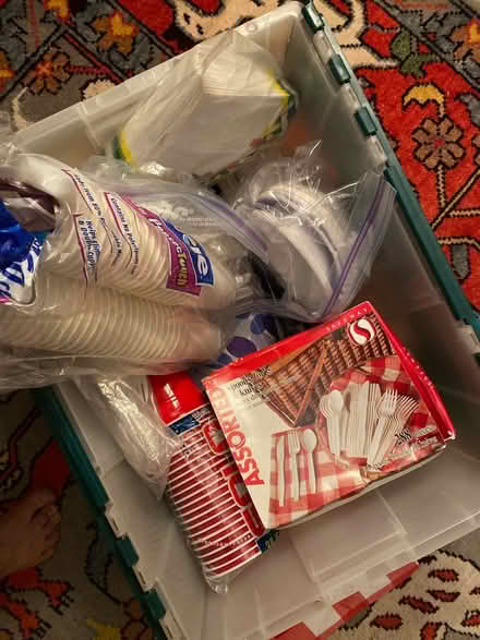 Photo of free Lg box disposable picnic supplies (Ashby & Sacramento) #1