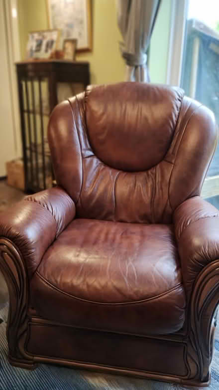Photo of free Superb condition leather armchair (Petersfield GU31) #1