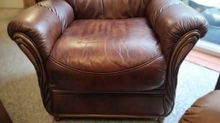 Photo of free Superb condition leather armchair (Petersfield GU31) #3
