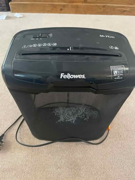 Photo of free Not working Fellowes Shredder (Oxford OX3) #1