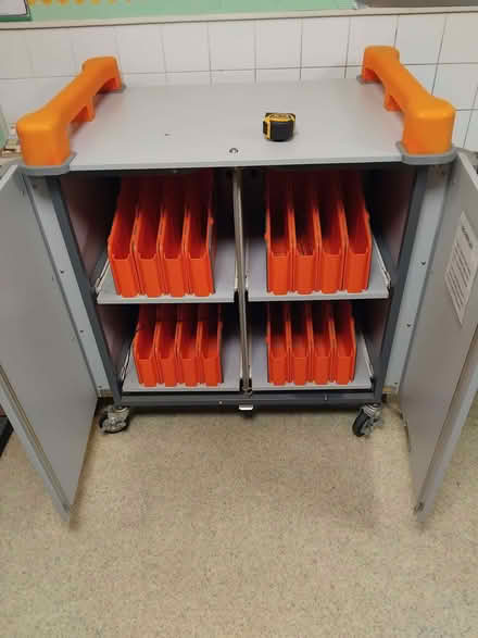 Photo of free Portable cabinet, 4 pull out trays, actually for laptops (Shifnal TF11) #1