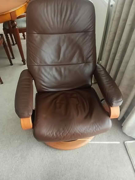 Photo of free Swivel recliner and footstool (Bushey Heath near Watford) #2