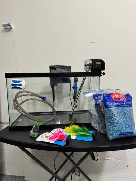 Photo of free 10 gallon fish tank with supplies (Caltrain San Antonio Station) #1