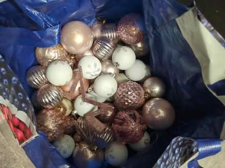Photo of free Pink and white baubles (Threlkeld) #1