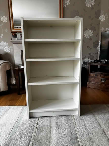 Photo of free White bookcase with 3 shelves (Hinchley Wood KT10) #1