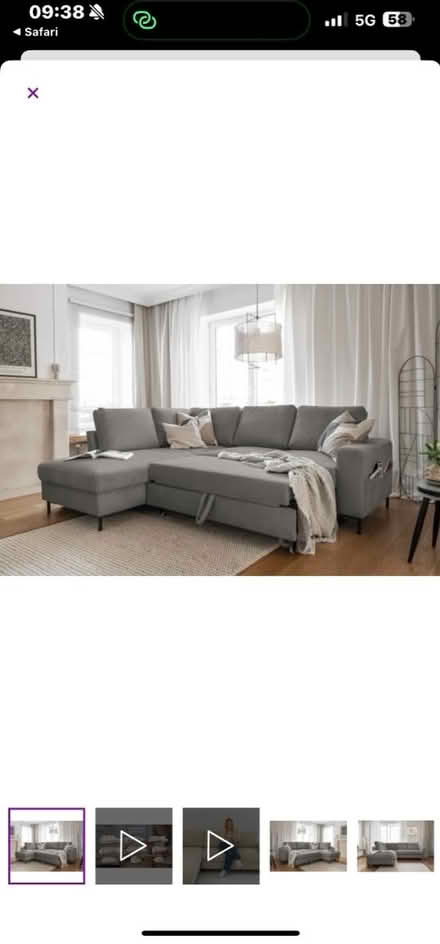 Photo of Corner sofa bed (Loughton ig10 2ad) #1