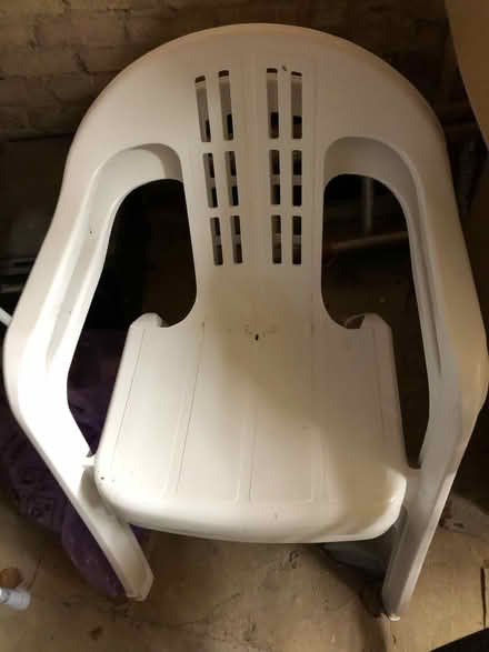 Photo of free White Plastic Garden chairs (Marshalswick AL1) #1