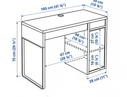 Photo of free IKEA Micke desk (2 of 2 (Hinchley Wood KT10) #2