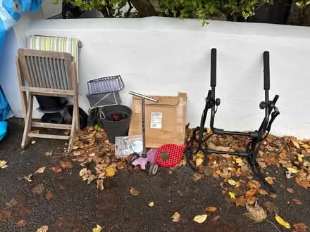 Photo of free Outside 24 Stanford Av-bike rack,garden chair,roller skates (Fiveways BN1) #1