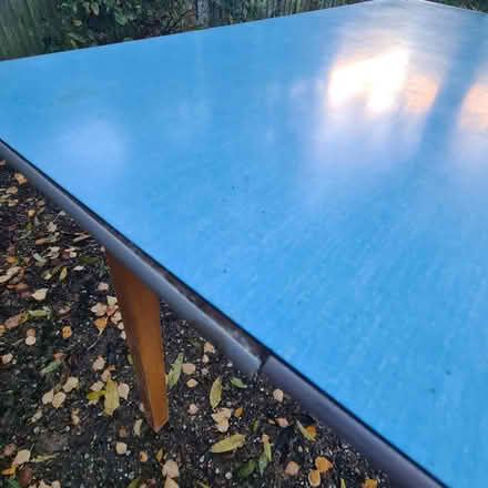Photo of free Blue Melamjne Kitchen Table (Southgate RH11) #2