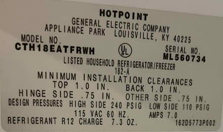 Photo of free Hotpoint 18cu ft top freezer fridge (Old Mountain View) #2