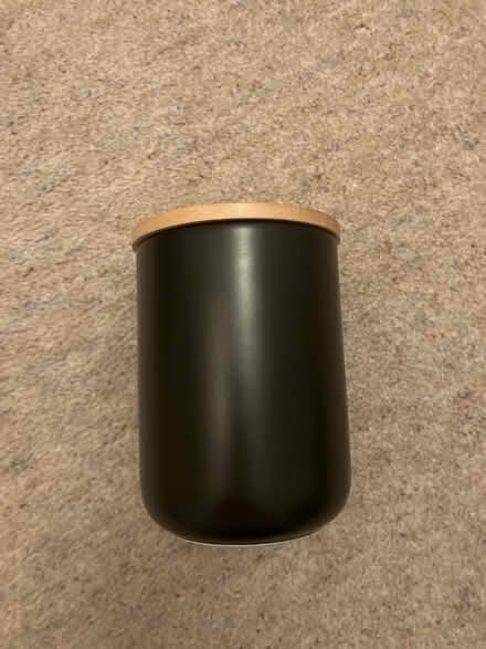 Photo of free Black ceramic tea/coffee canister (Emmbrook RG41) #1