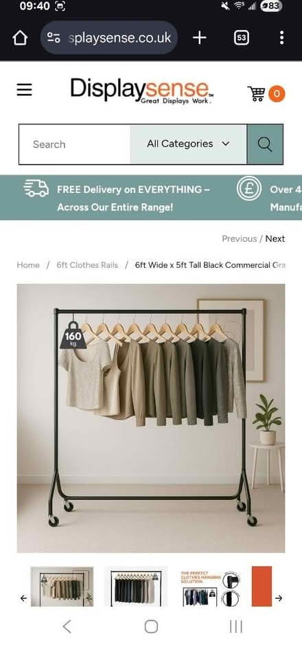 Photo of Clothing rail (Cambridge CB4) #2