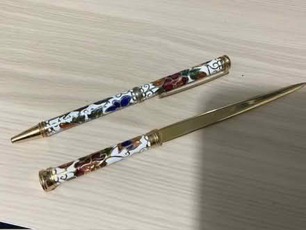 Photo of free Ballpoint pen & letter opener - cloisonne style (Haywards Heath RH16) #1