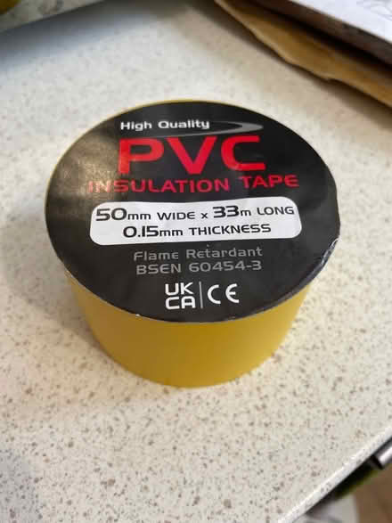 Photo of free Yellow PVC insulation tape (Odd Down) #1
