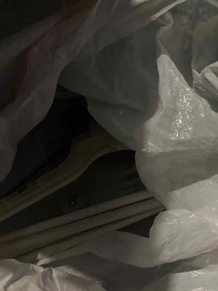 Photo of free Bag of plastic and wire hangers (Foothill Boulevard Cupertino) #1