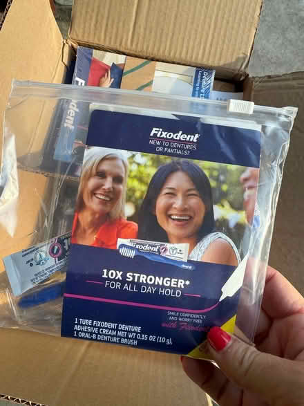 Photo of free Bunch of fixodent samples (Tukwila off of macadam rd s) #1