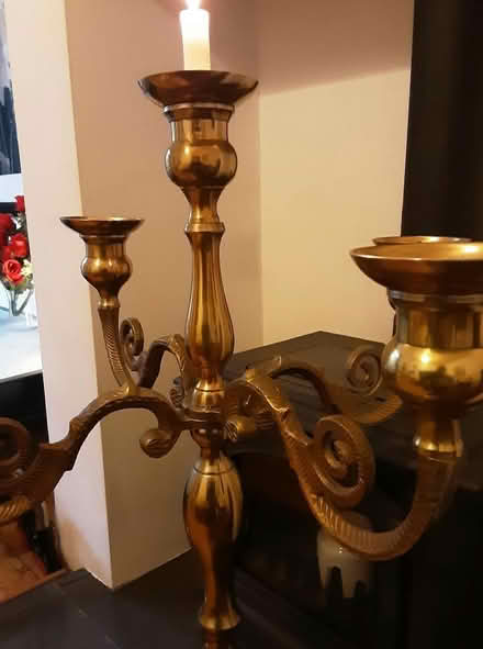 Photo of free Golden Vintage Candelabra (Chapel Allerton LS7) #2