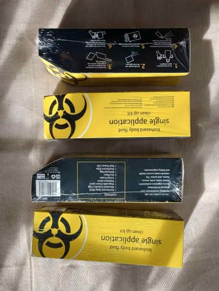 Photo of free 4x Biohazard body fluid clean up kit (single use) (Kingsway) #1