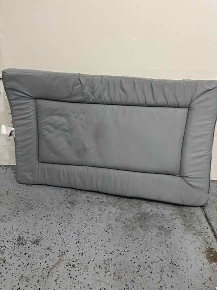 Photo of free Gray dog bed (Caltrain San Antonio Station) #2