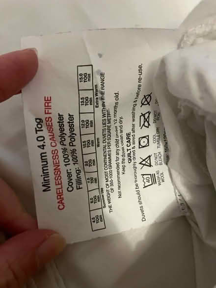 Photo of free Cot bed duvet and pillow (Kempston) #2