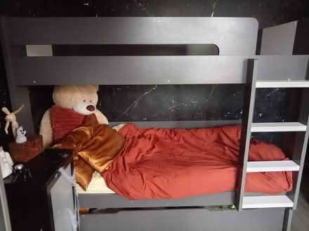 Photo of free Grey/White bunkbed frame with draw (East Dulwich SE22) #1