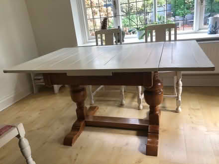 Photo of free Extending solid wood dining table & 4 chairs (Great Moor SK7) #3