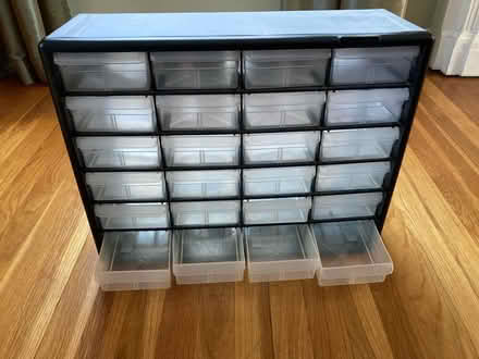 Photo of free Plastic storage with drawers (Bedford MA near town center) #1