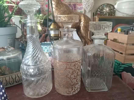 Photo of free 3 glass decanters (Lower Morden SM4) #1