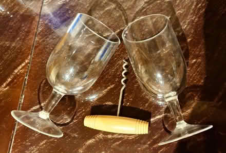 Photo of free Acrylic glasses and corkscrew (West Bedhampton PO9) #1